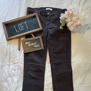 NWOT + LOFT + Dark Gray Corduroy Pants